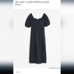 Abercrombie & Fitch Camille Puff Sleeve Midi Dress